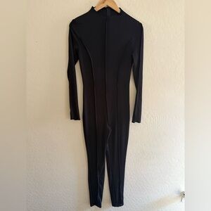 SHEIN Black Long Sleeve Jumpsuit